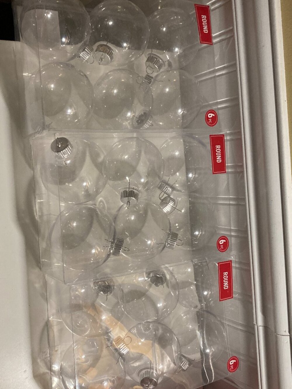 Make Market DIY Clear Plastic Christmas Ornaments (18 total)